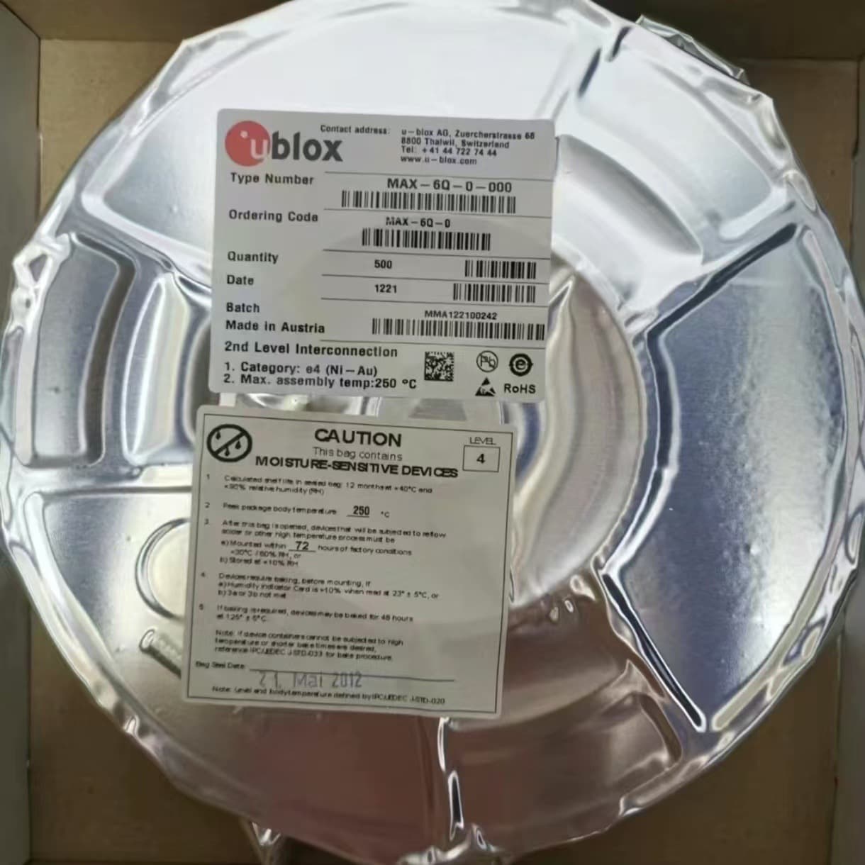 U-BLOX MAX-6Q-0-000 Brand new, original, in stock, price negotiable.