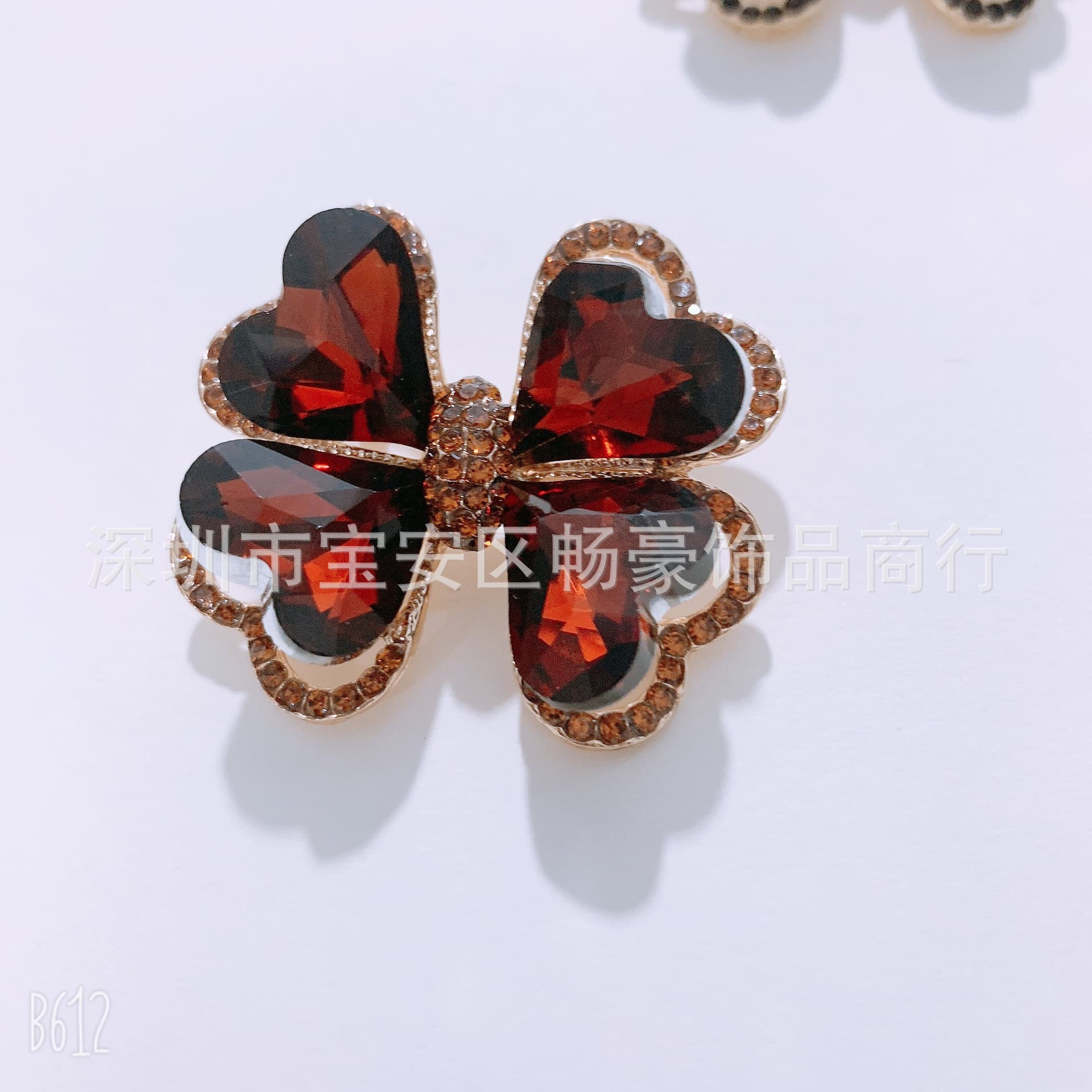 Vintage four-leaf clover rhinestone crystal shoe accessories