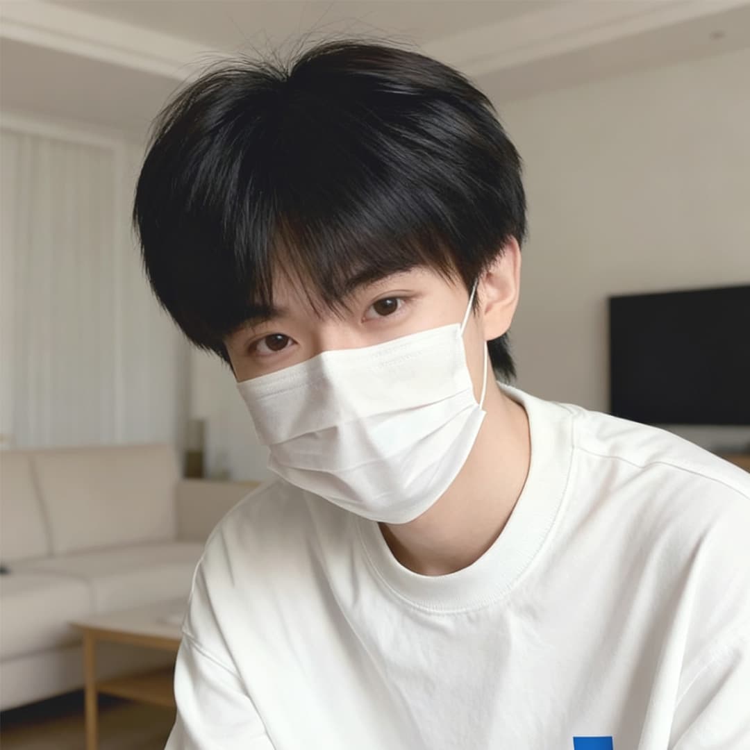 Douyin Store Live Stream Supply Men's Short Straight Hair Korean-style Side Bangs Black Heat-Resistant Synthetic Wig One-Piece Drop Shipping