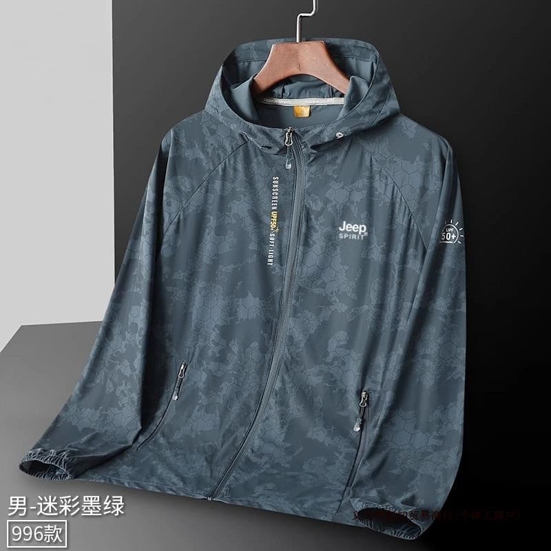 Ice silk sun protection clothing for men and women in summer, UV protection, light and breathable skin clothing, fishing sun protection clothing jacket