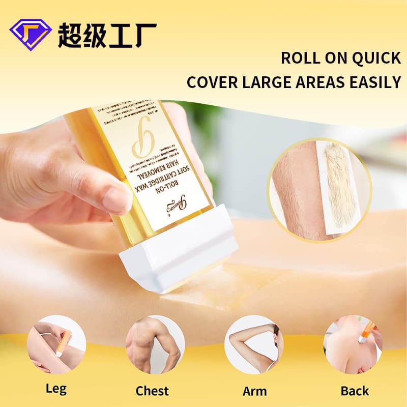 Amazon natural hair removal soft wax roller ball beeswax hot wax armpit facial bikini hair removal cartridge softwax