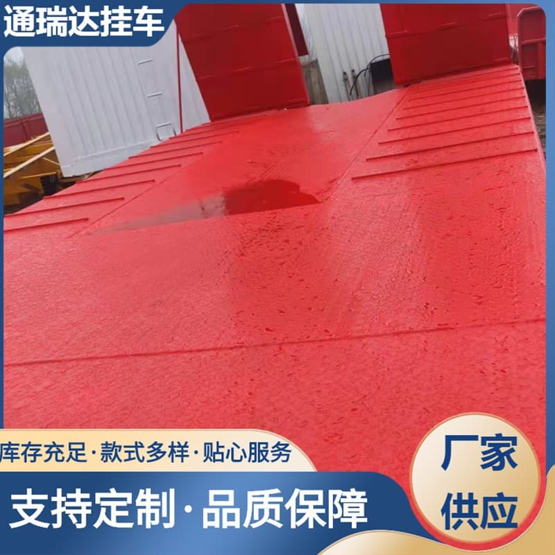 9.5-meter low-bed semi-trailer for construction machinery transport, lightweight excavator board semi-trailer, full trailer