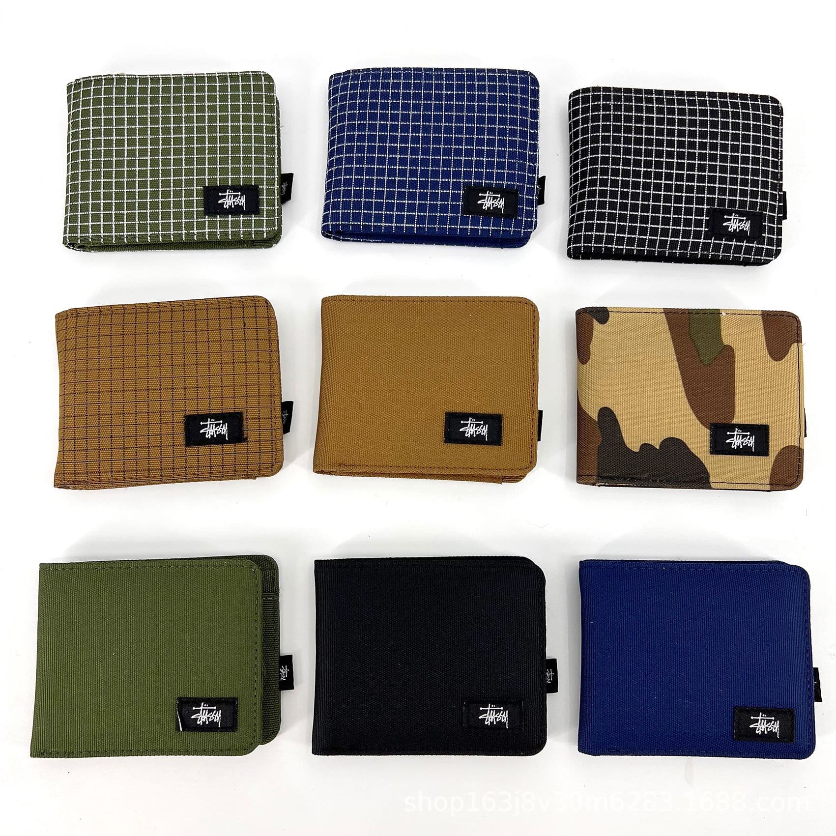 Xitu Short Letter Wallet Plaid Wallet Fashion Wallet Women's Coin Purse Korean Japanese Ins Style Trendy