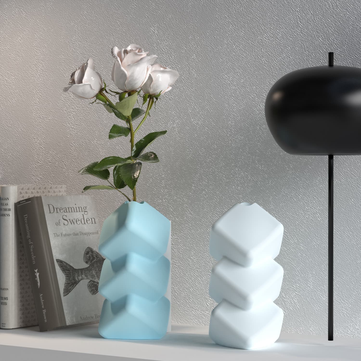 Deyi Life DIY Resin Mold Slanted Square Vase Silicone Mold Home Art Ornament Decor Mold Custom