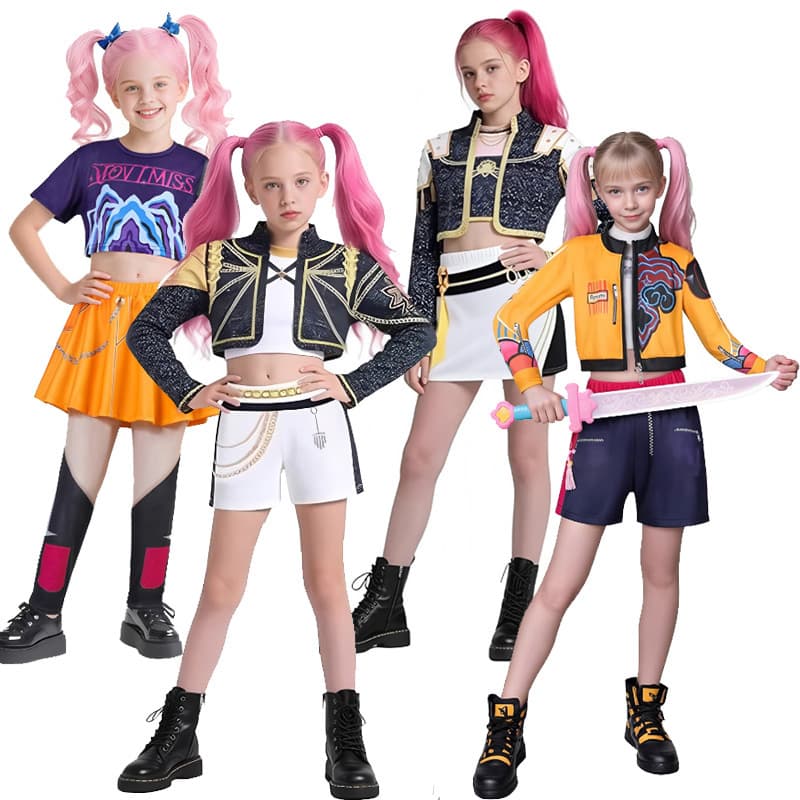 Witch Girl Group Costume Lumi Zoe Mira Cross-border K-pop Kids New Girls