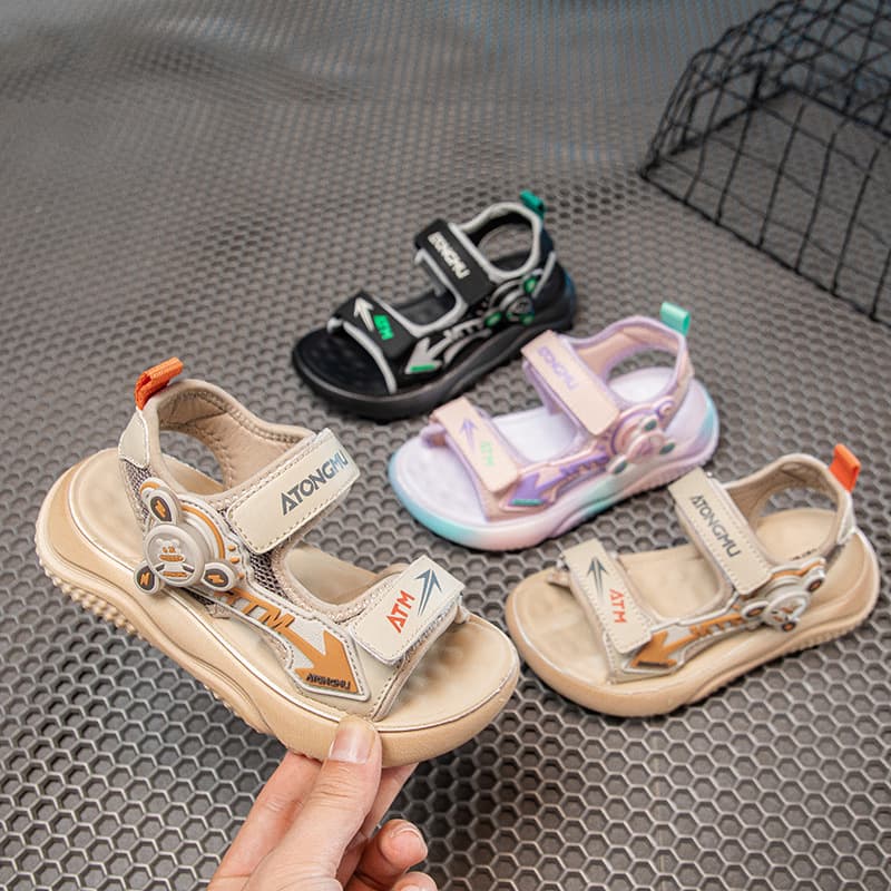 Children's Casual Sandals Summer New Anti-slip Soft Bottom Beach Shoes Baby Toe Leak Sandals Girl Hollow out Sandals