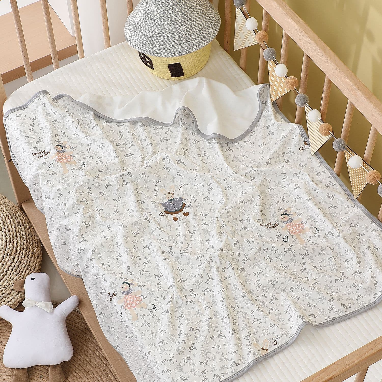 Baby bag simple cotton four-season delivery room newborn baby swaddle wrap anti-shock newborn large size wrap