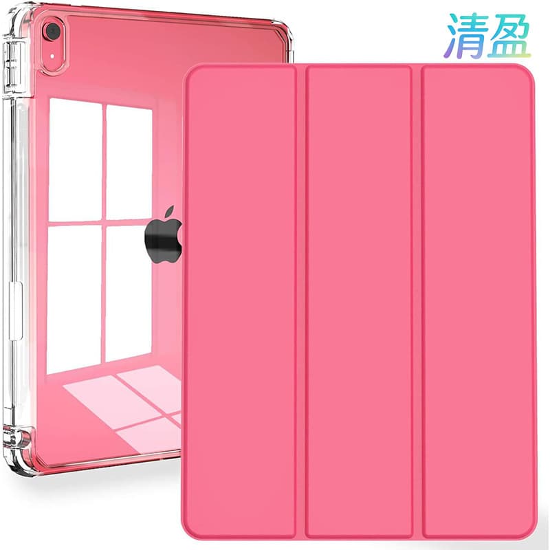 iPad Air 11 Three-Fold Transparent Acrylic Tablet Case iPad 11th Gen Protective Cover with Pencil Slot