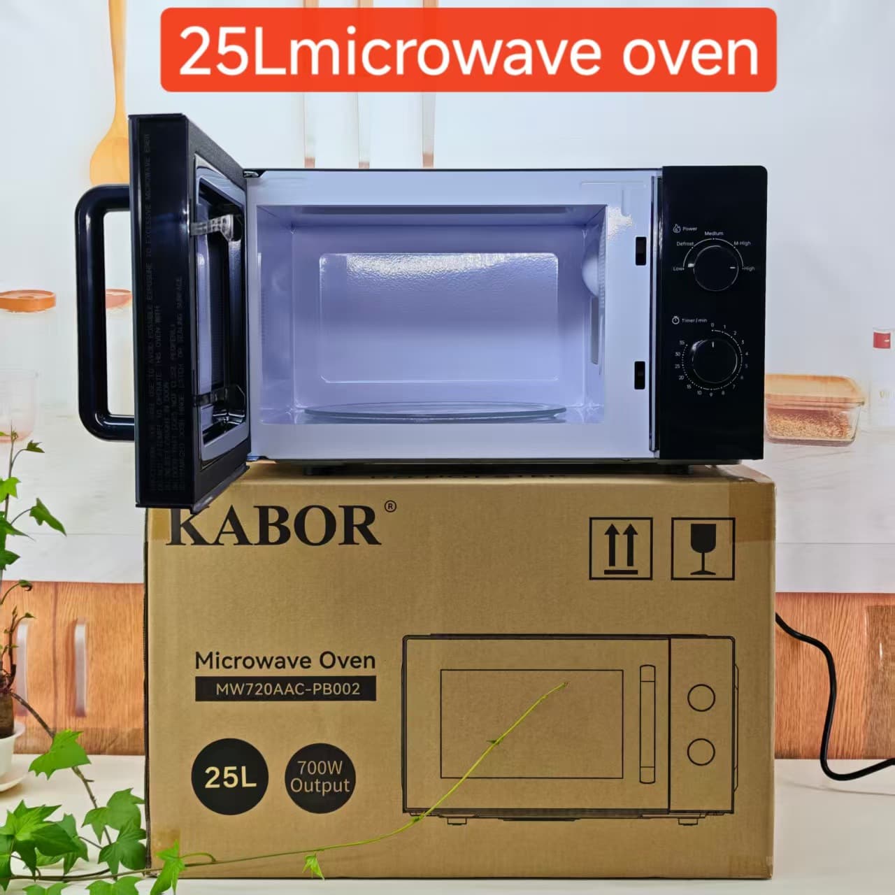 20L/25L Microwave Oven - Multi-functional Turntable Mechanical Knob for Home Use, Export