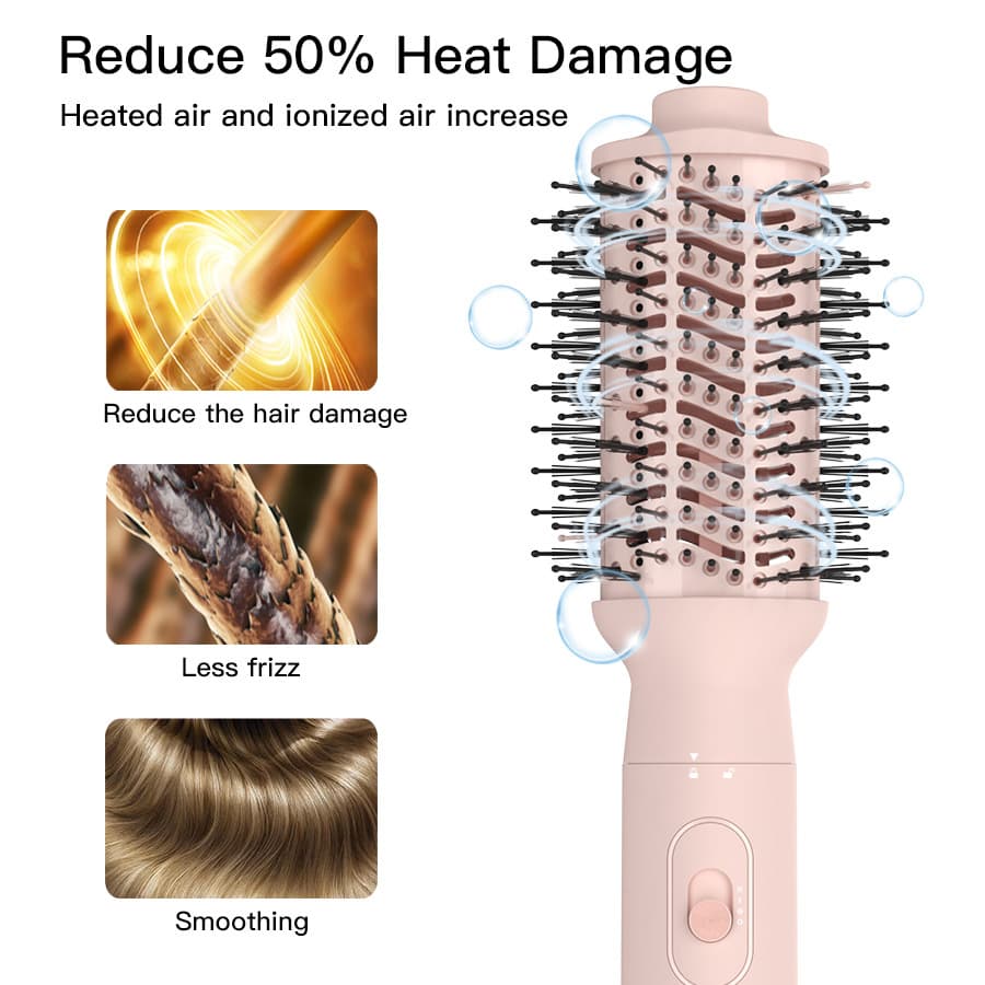 2025 New Cross-Border Interchangeable Five-In-One Automatic Hot Air Comb Curling Iron Curling and Straightening Dual-Purpose 1000W Hair Dryer