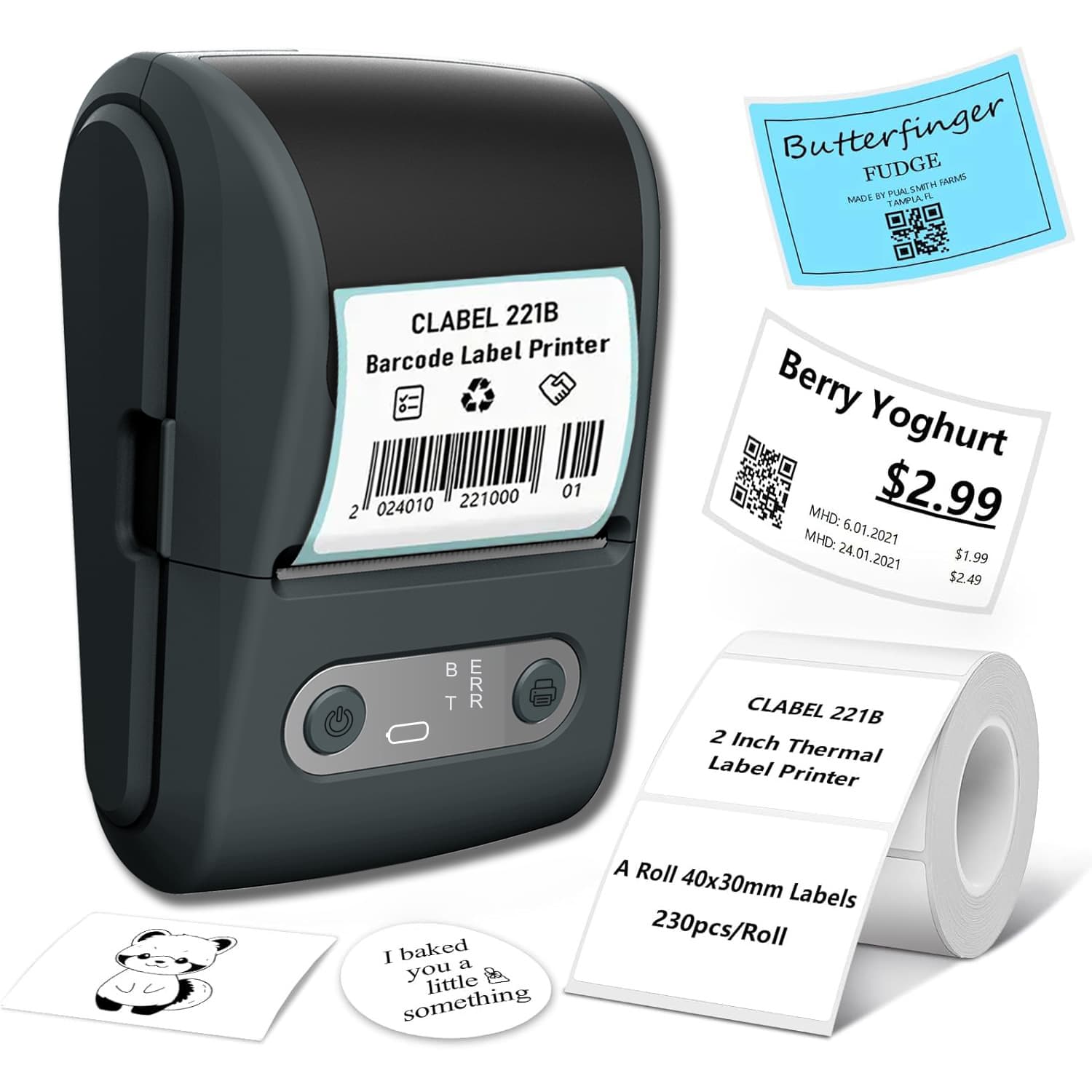 Cross-border Hot-Selling HD Bluetooth Thermal Printer Portable Home Mini Pocket Inkless Label Printer