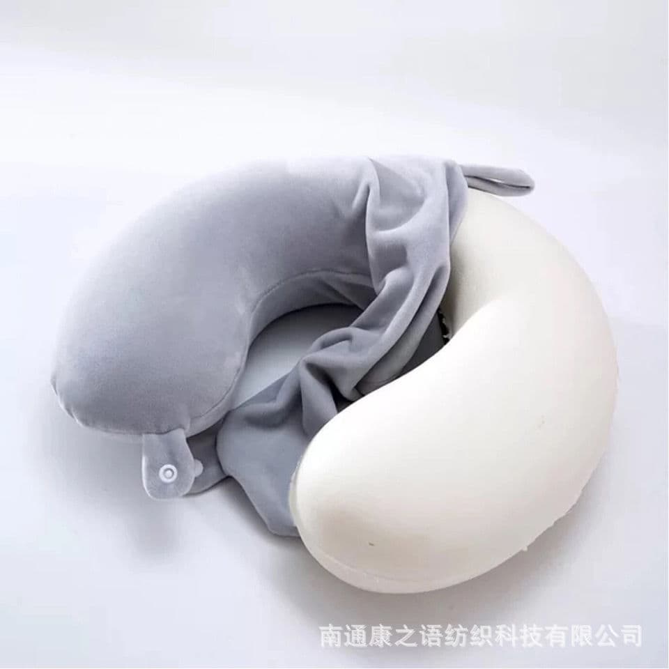 Memory Foam U-Shaped Travel Pillow Slow Rebound Neck Support Airplane Pillow Comfortable Soft Fabric Adult Bedding Accessories