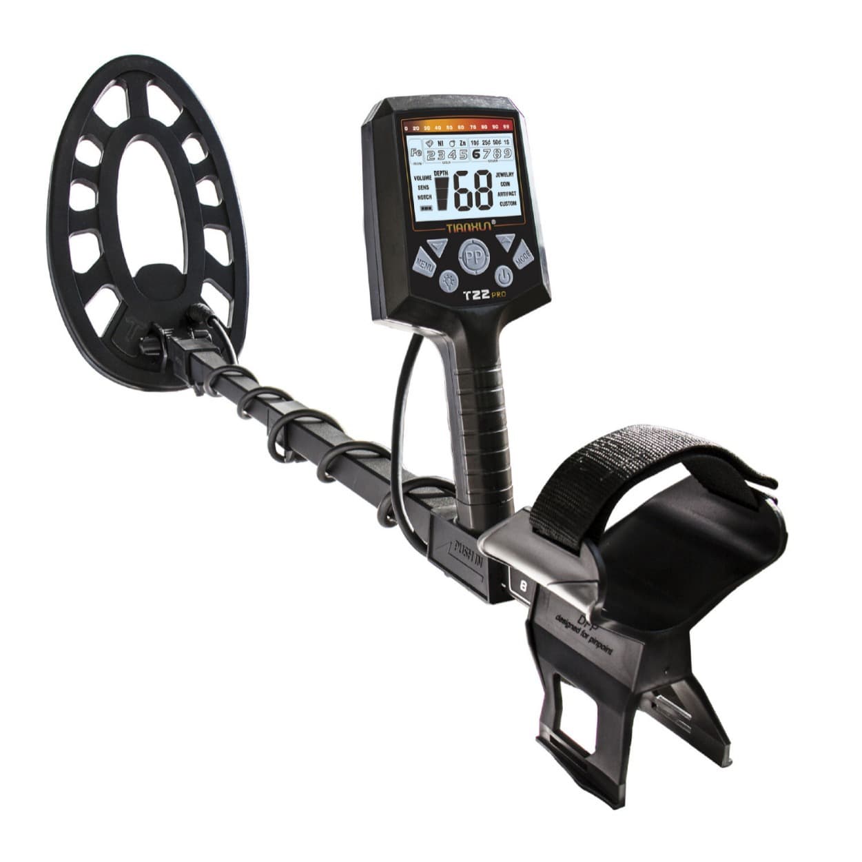 T22 Metal Detector with LCD Display, Gold, Silver, and Copper Discrimination, Treasure Hunter, Outdoor Metal Detector