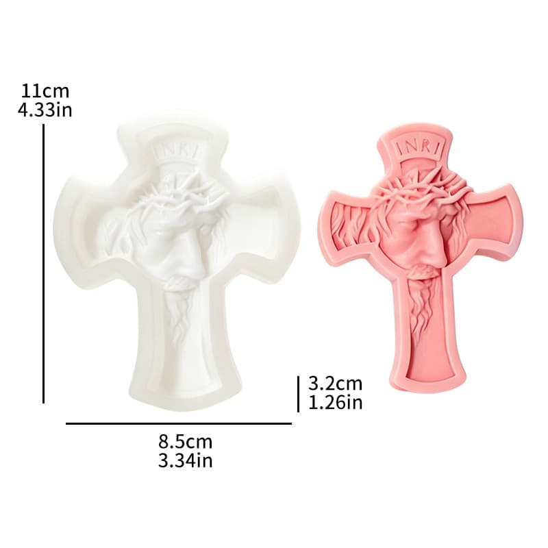 Cross Silicone Mold DIY Candle Soap Resin Ornament Baking Tool Cross-Border Creative Handmade Mold