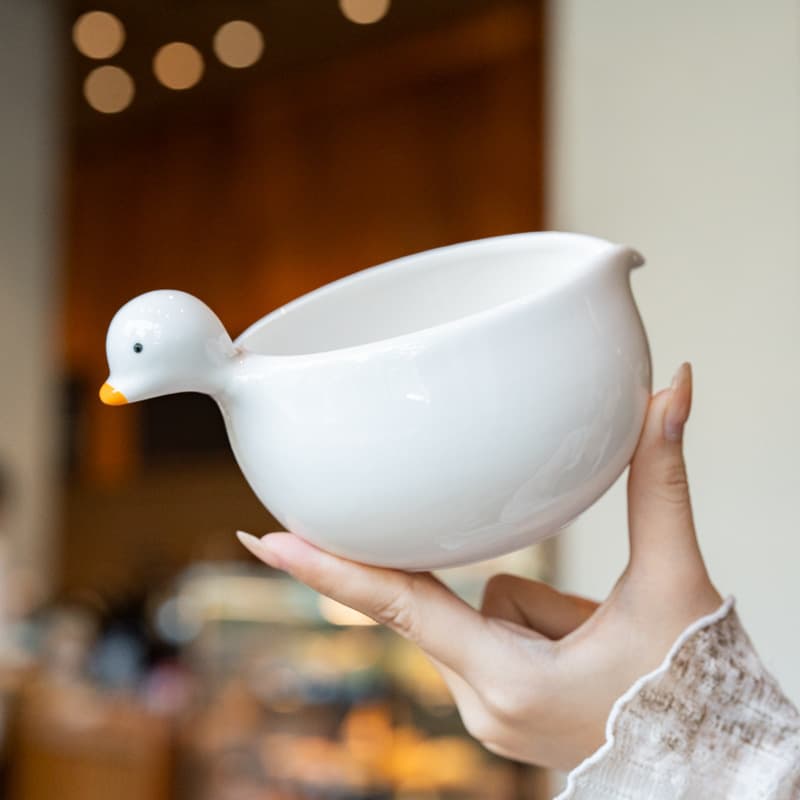 Ins Cute Ceramic Yogurt Bowl, Light Meal Bowl, Oatmeal Bowl, Dessert Bowl, High Appearance Fruit Salad Bowl, Rice Bowl