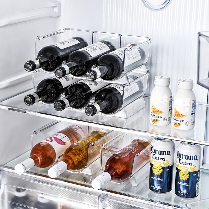 Cross-border wine storage rack, home beer rack, wine storage rack, transparent stackable PET water cup rack