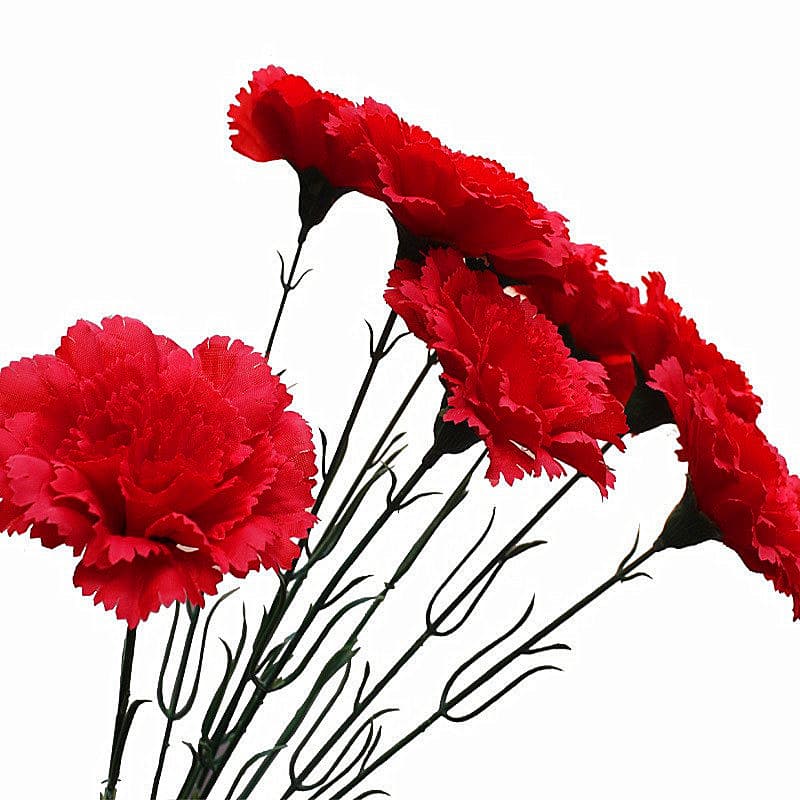 Silk Flower Lilac Simulated Carnation Mother's Day Teacher's Day Single Stem Carnation Gift Flower Artificial Flower Event Flower