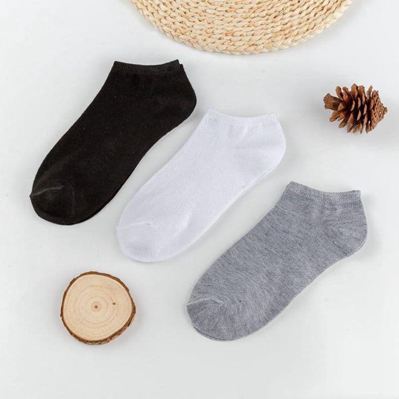 Men's Socks Solid Color No-Show Socks Casual Versatile Short Socks Moisture-Wicking Short Tube Socks Summer Thin Low-Cut Invisible No-Show Socks