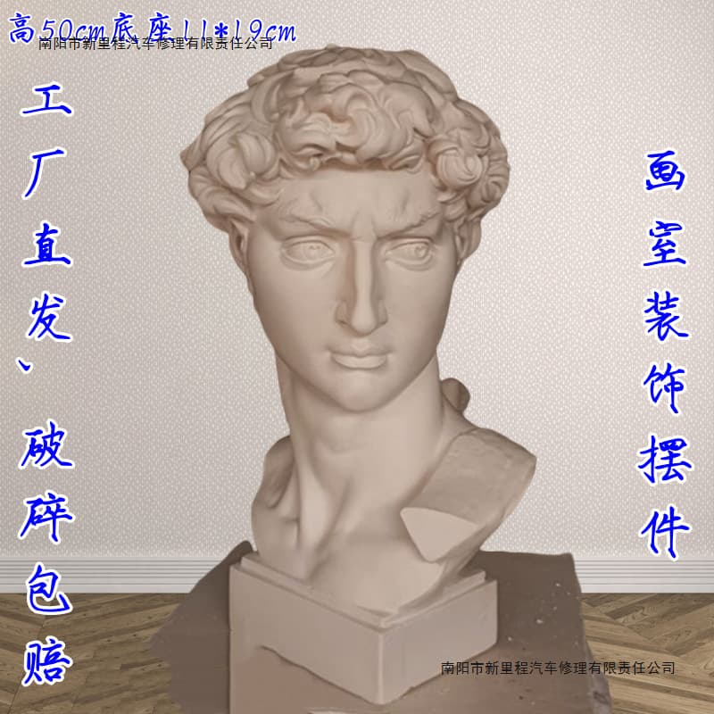 New David Plaster Statue Sculpture Sketch Painting Studio Art Sketch Plaster Head Model Other