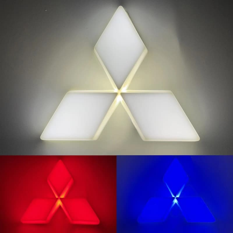 Suitable for Mitsubishi Golan Lancer Lingshuai Junge car logo 4D luminous LED rear tail car logo light