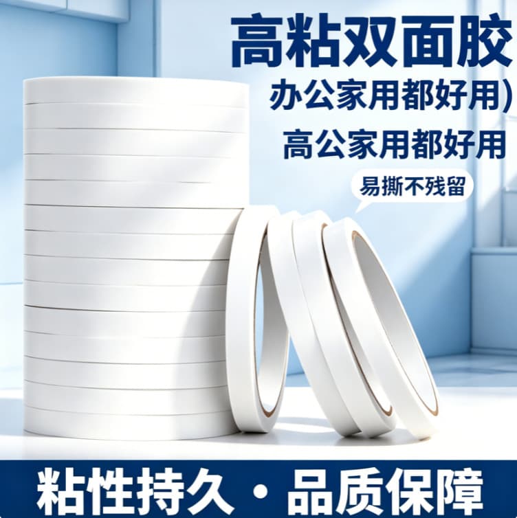 Double-Sided Tape, Strong High-Viscosity Fixing Tape for Handicraft Office Students, Thin Double-Sided Tape, Hand-Tear Paper Tape