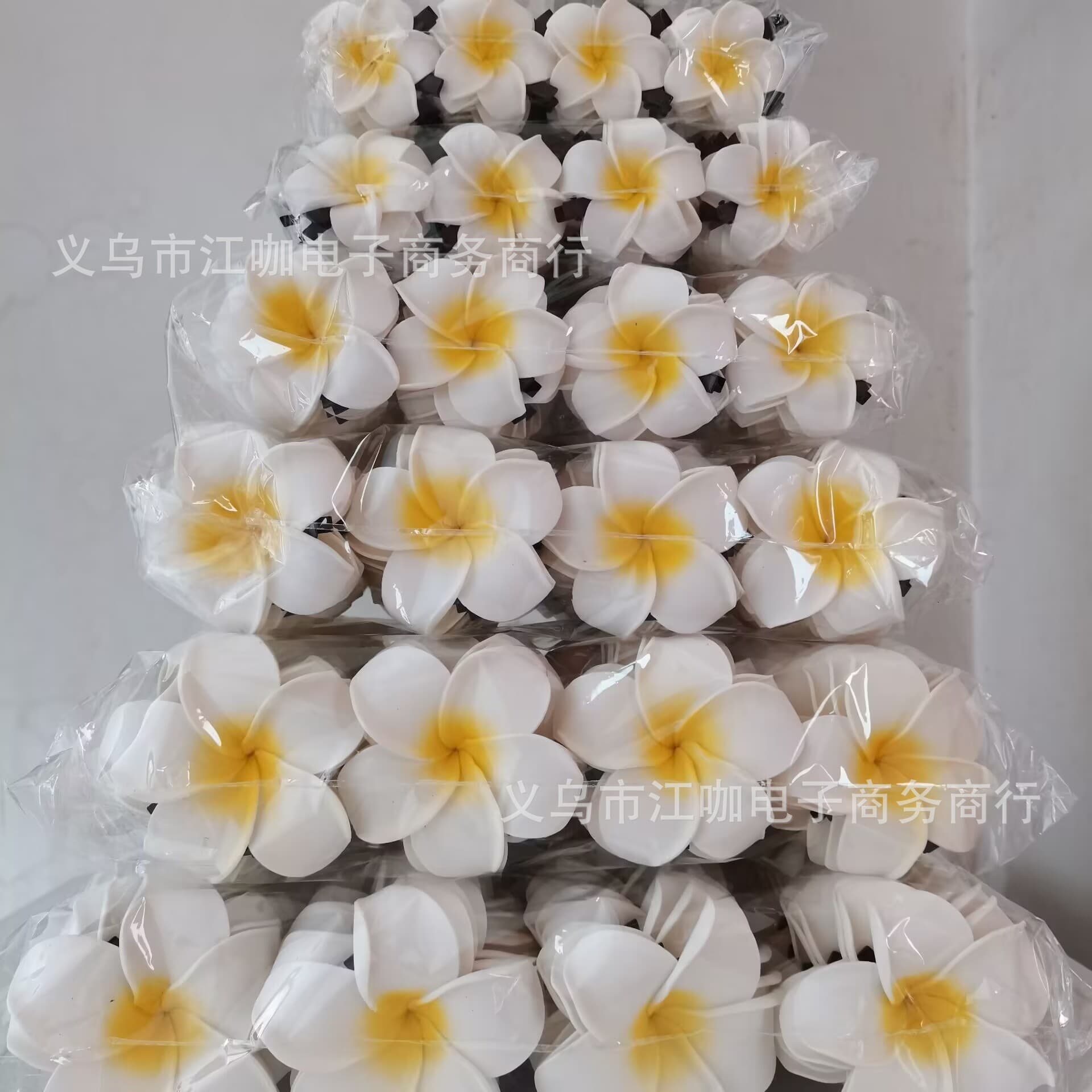 Factory Direct 4/5/6/7/8/9CM Plumeria Flowers for Swimwear, Travel DIY Hair Accessories, Milk Tea Shop, and Restaurant Decoration