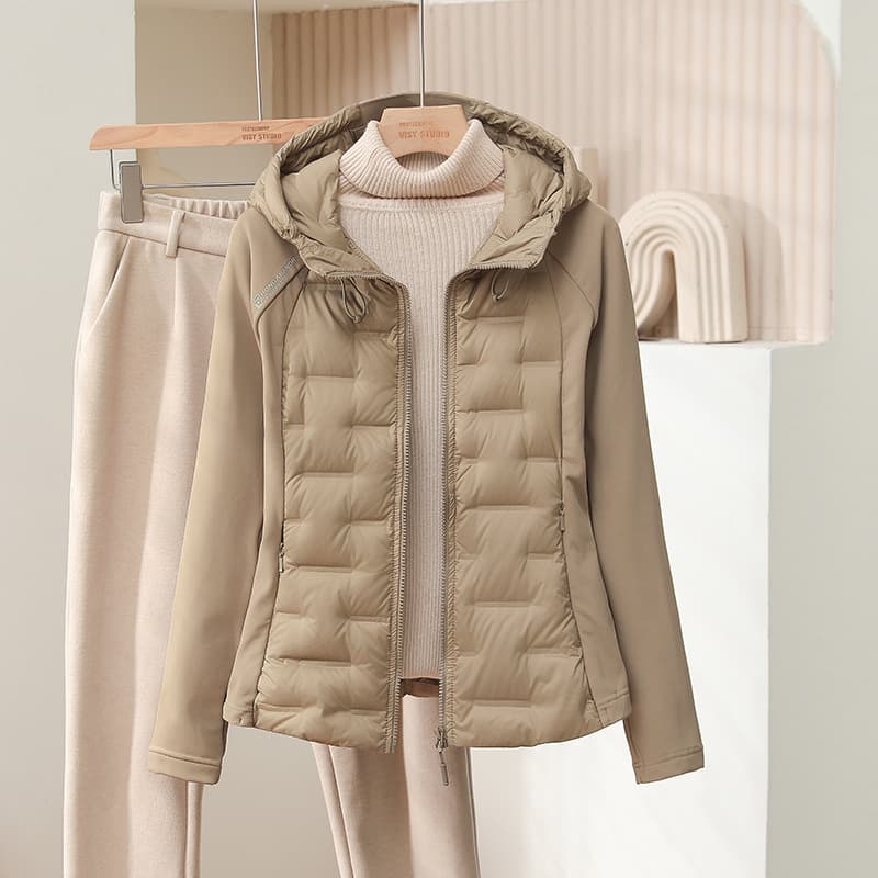 【90 Goose Down】Ultra-Light Sports Yoga Down Jacket for Women, Outdoor Lightweight Seamless Fitness Wear Slim-Fit Slimming Coat