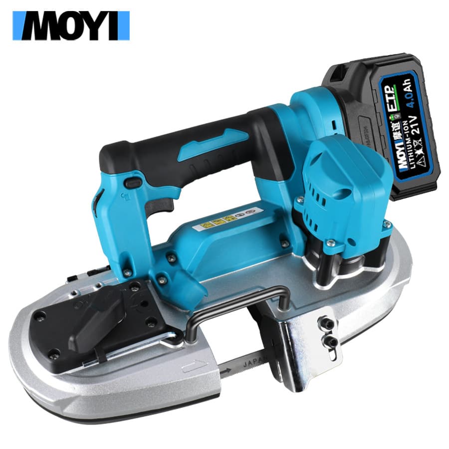 Lithium Battery Band Saw, Brushless 21V Handheld Portable Cordless Band Saw for Cutting Metal and Wood, Lithium Electric Saw