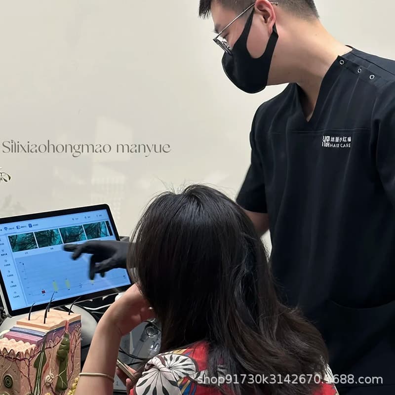 Smart AI Voice Broadcast Three-Spectrum Hair Care Scalp Management and Auto-Product Recommendation Scalp Analyzer
