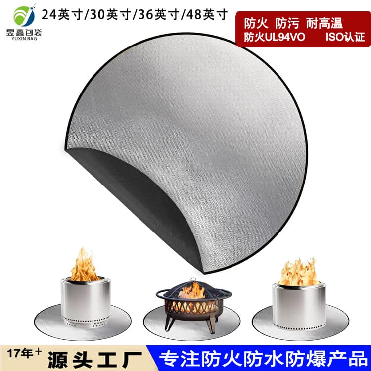 Cross-border Fireproof Mat Outdoor Camping BBQ Protection Pad Fire Retardant Mat BBQ Ground Mat Fiberglass Fireproof