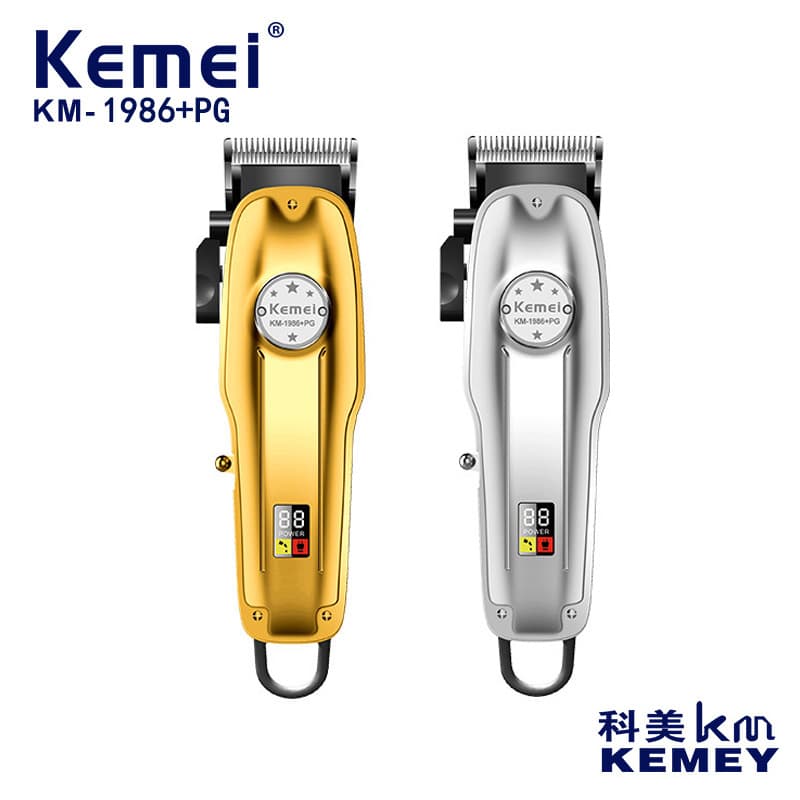 Kemei KM-1986 Hair Clipper Electric Hair Trimmer LCD Digital Display Barber Clipper Home Electric Hair Cutting Clipper Salon Use
