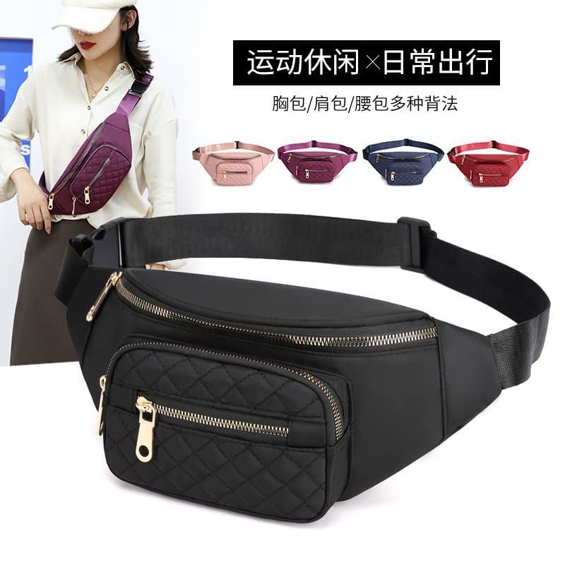 2021 Fashion New Washed Fabric Waist Bag Unisex Chest Bag Colorful Outdoor Travel Waist Bag Factory Wholesale