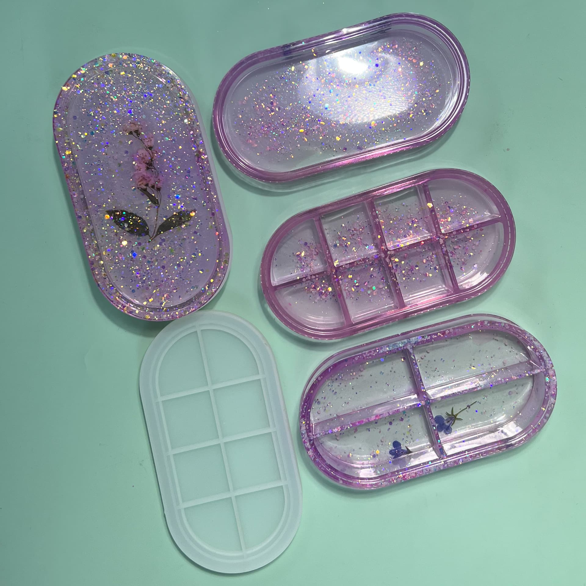 Chubby Three-Layer Stackable Lipstick Storage Box Resin Mold - Three-Layer Jewelry Lipstick Box Silicone Mold