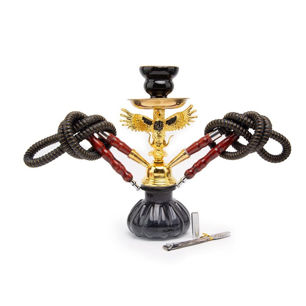 Cross-border Hookah Set Small Double Hose Eagle Hookah Accessories Factory Direct Supply Bar Smoke Large Pipe