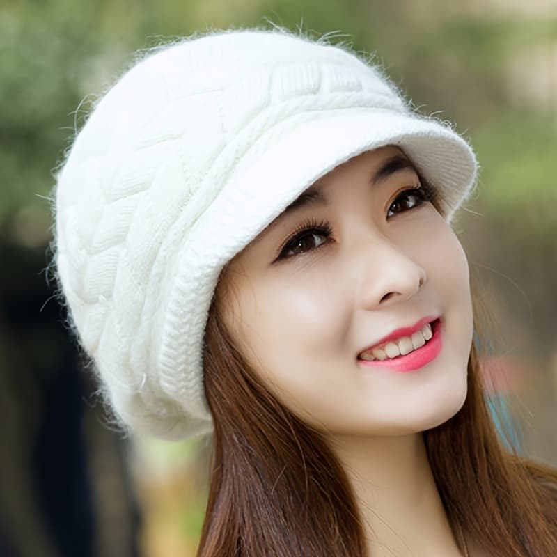 2025 New Women's Fashion Knitted Beanie, Korean Style/Woolen Hat, Cross-border Dropshipping