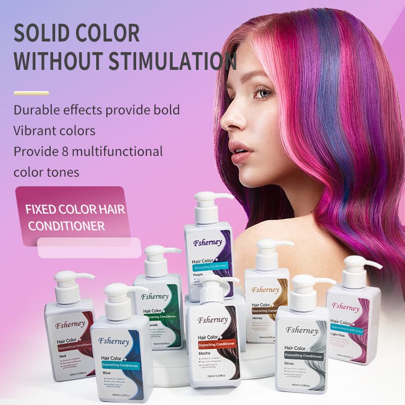 Cross-border color-fixing conditioner, shampoo, hair dye, white to black hair dye, covers white hair, does not stick to scalp, does not damage hair