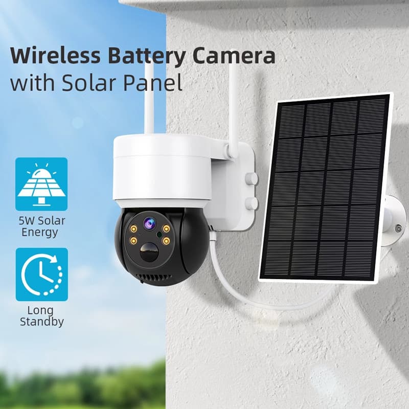 Solar Powered Low Power Wireless WiFi 3MP High Definition Solar Powered Camera Surveillance Security Camera
