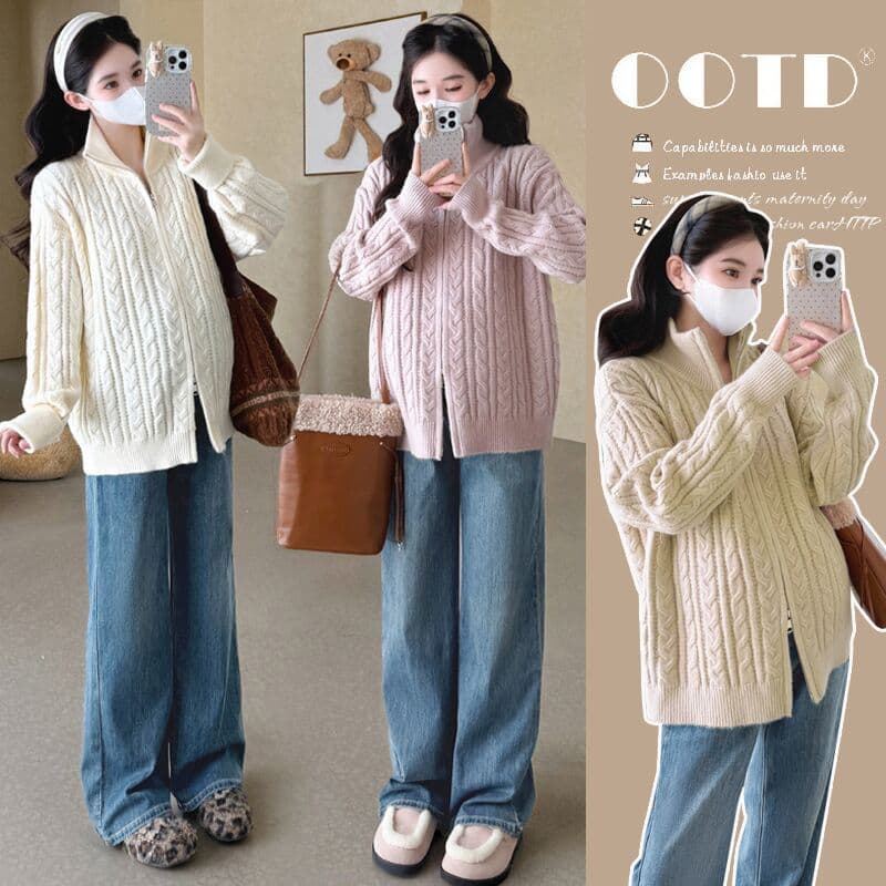 Maternity Wear Autumn/Winter Trendy Mom Fashion New Style Sweater, Pregnancy Period Versatile Loose Slimming Youthful High-End Top