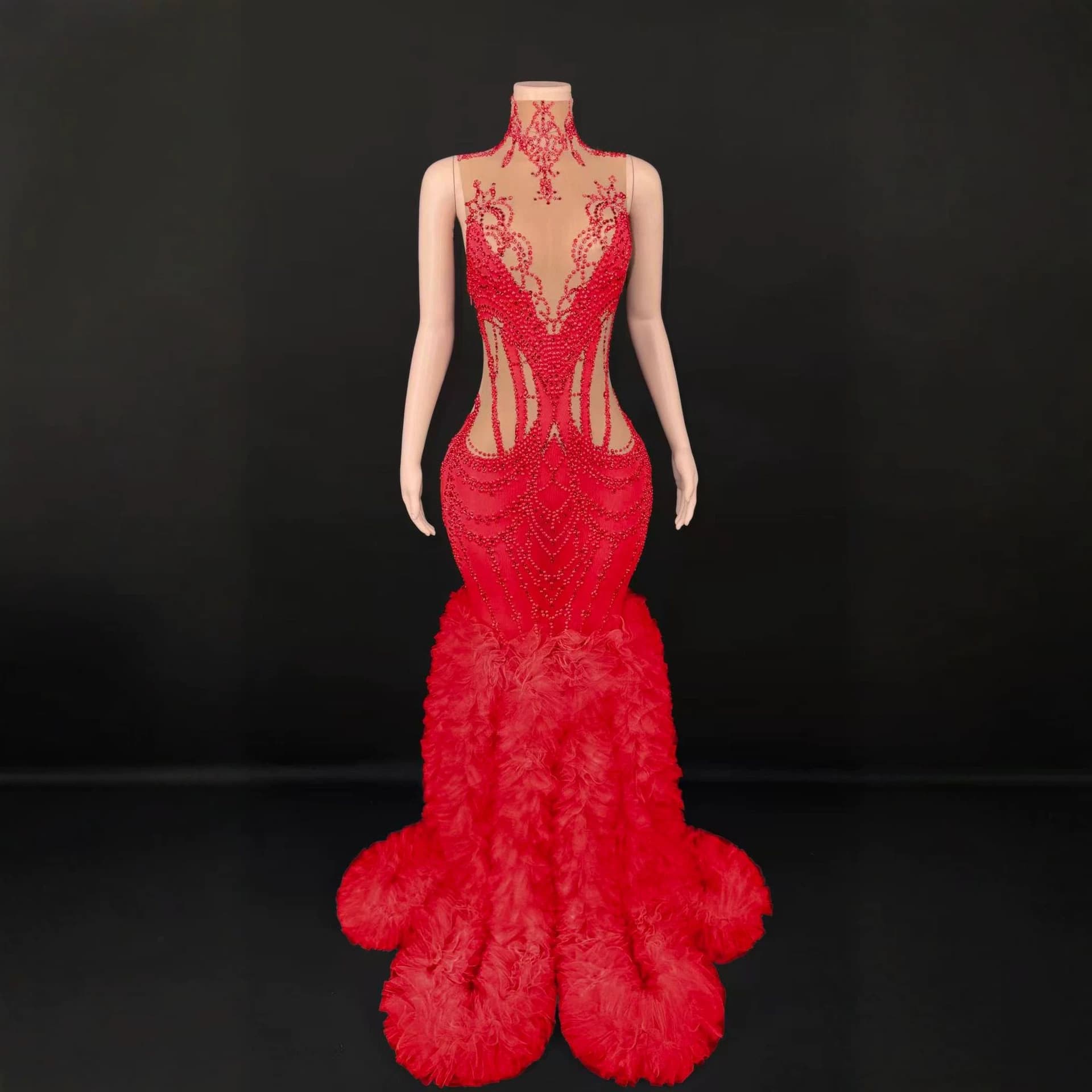 Evening Dress Ball Gown Cross-Border European and American Long Dress Slim Fit Dress Drop Shipping