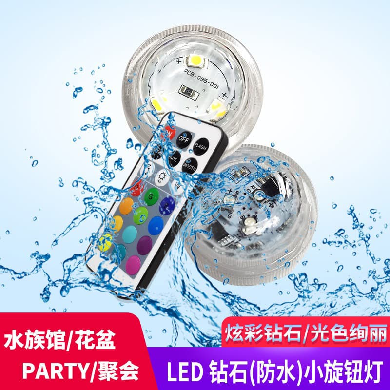 Custom Underwater LED Small Submersible Light, Waterproof Remote Color-changing Candle Light for Aquarium, Fish Tank, and Water Features