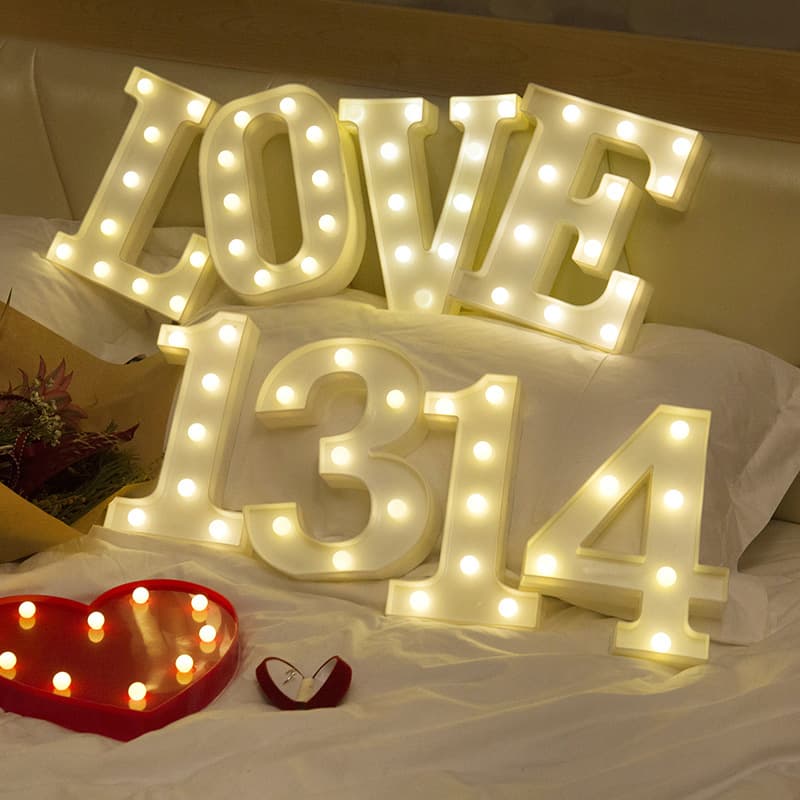 2024 letter lamp ins26 letter lamp English number lamp LED symbol shape lamp night light birthday proposal
