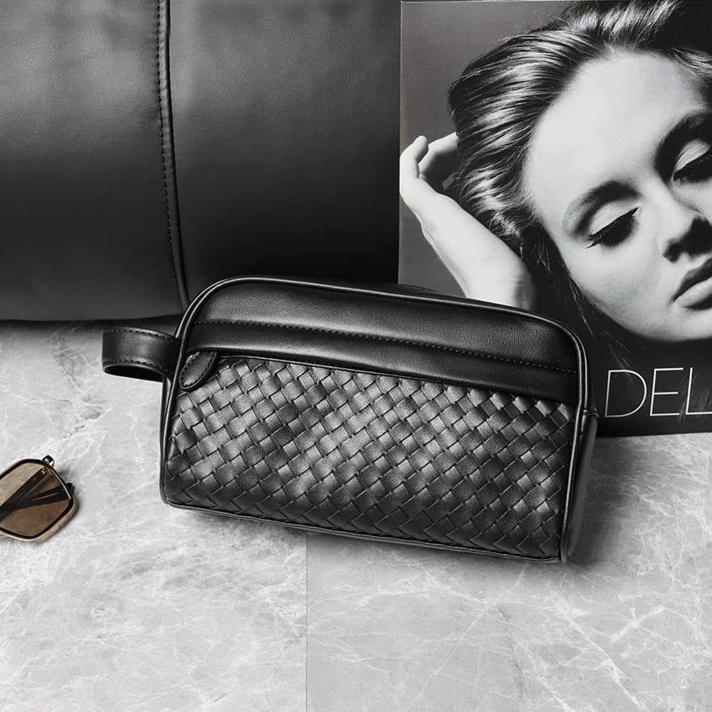 2023 New Fashion Trendy Business Clutch, Handwoven Casual Large Capacity Handheld Bag, Toiletry Bag Wholesale