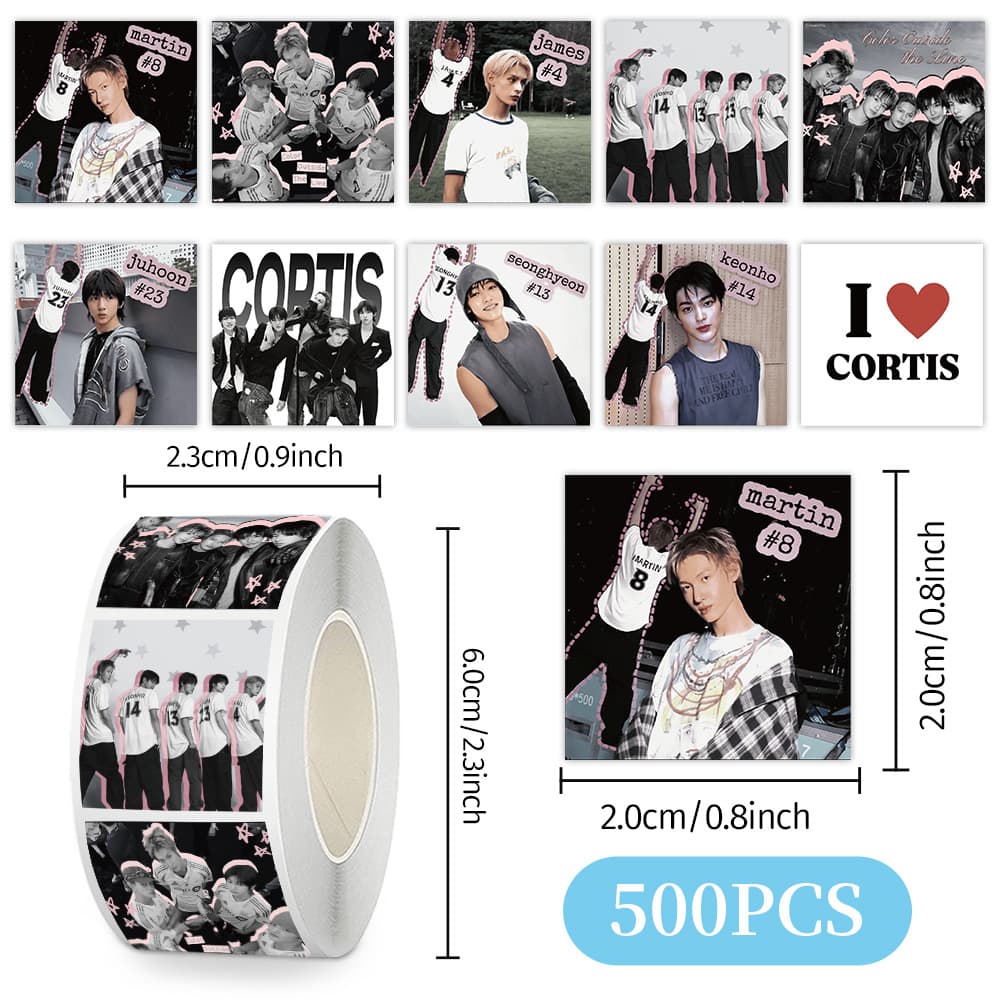 100pcs Cortis Star Stickers KPOP K-Pop Group DIY Scrapbook Stickers Skateboard Decoration Waterproof Sticker Wholesale
