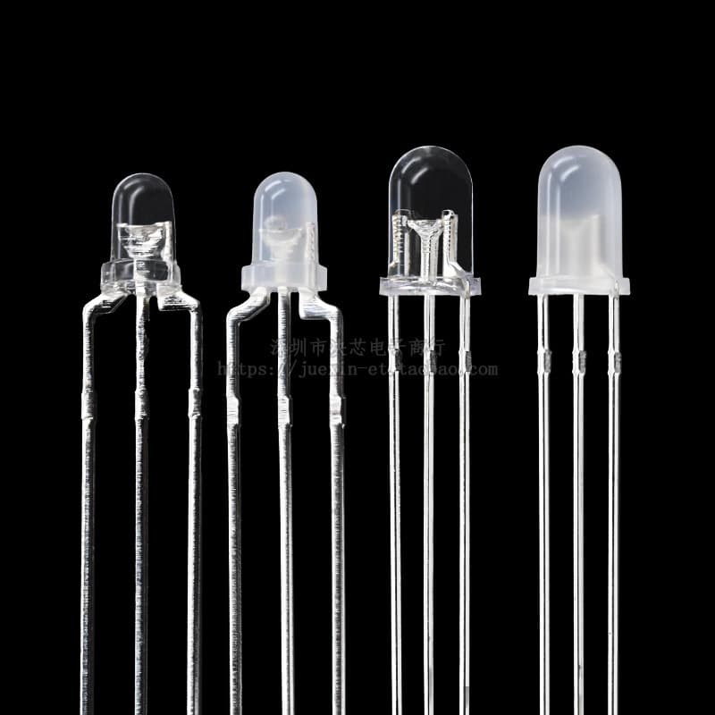 3mm 5mm Dual-Color LED Beads, High Brightness, Red-Green/Red-Blue, Common Cathode/Common Anode
