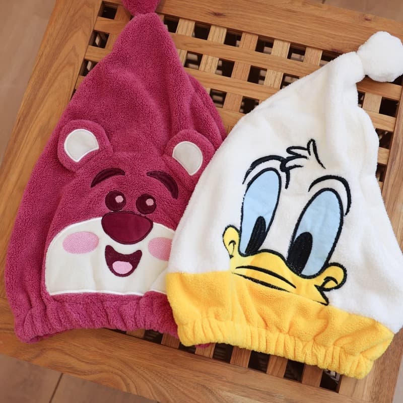New children's hair drying cap, thickened coral fleece cartoon shower cap, head towel, boys and girls' hair drying absorbent towel