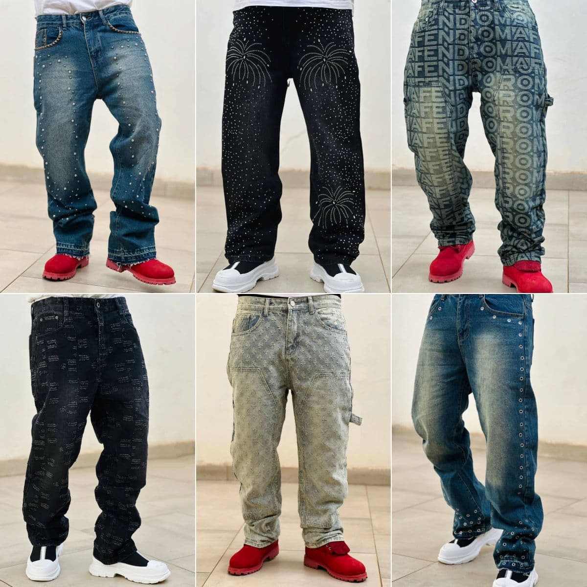 Men's cargo jeans baggy jeans factory ready stock wholesale