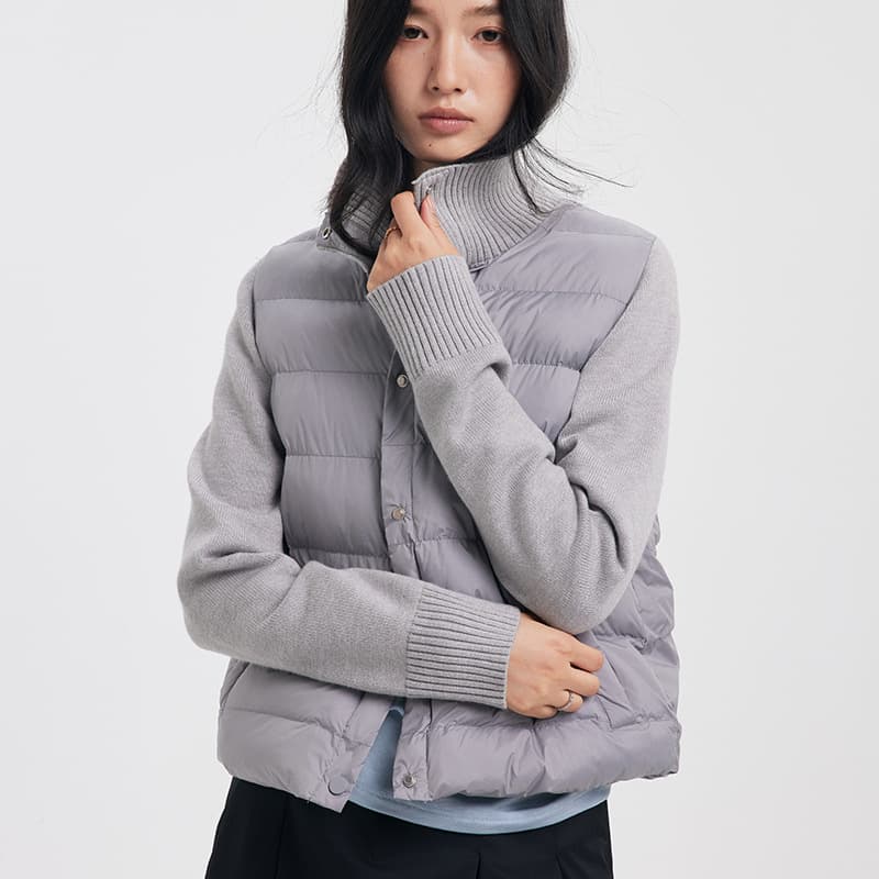 Autumn/Winter Air Cotton Jacket Short Coat Women Puffy Soft Patchwork Warm Top Design Versatile Casual Coat