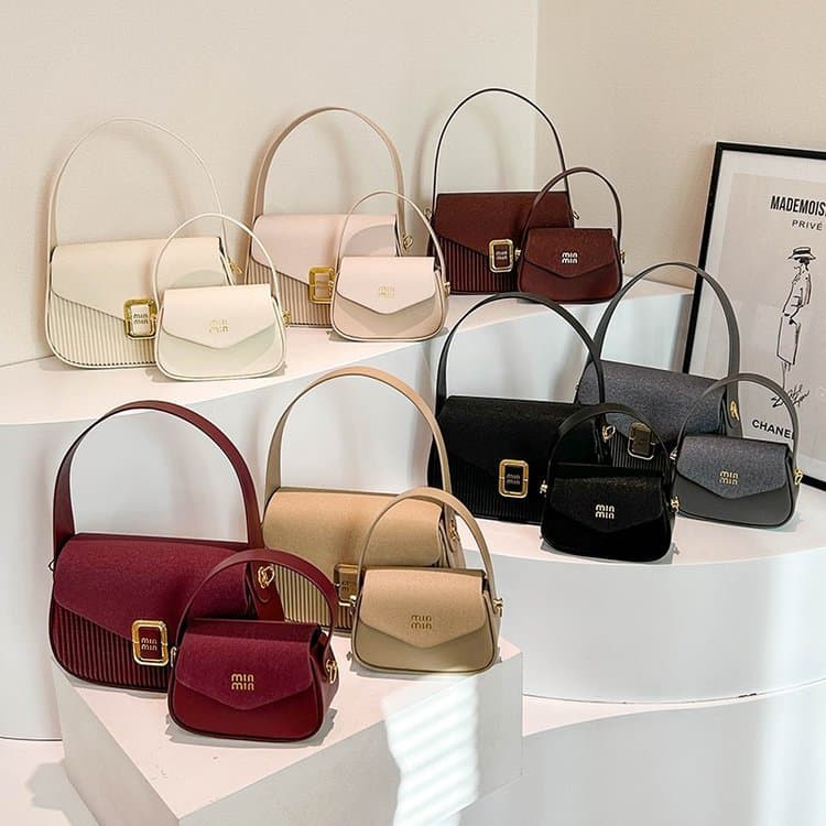 Cross-border Vintage Minimalist Large Capacity Mother-Child Bag 2026 New Fashion Casual Stylish Shoulder Crossbody Bag for Women