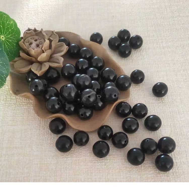 Natural Surabaya Sibin black meteorite loose beads matte bracelet 6-16mm loose beads wholesale meteorite beads wholesale