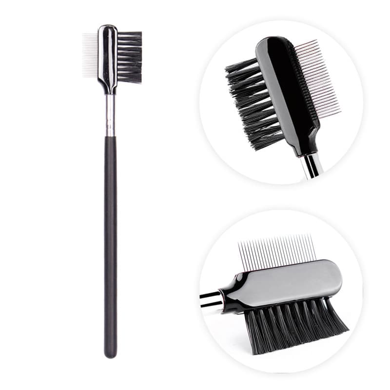 Steel needle eyebrow comb, stainless steel eyebrow comb, dual-purpose brush, eyebrow brush, eyebrow comb, cross-border exclusive Amazon